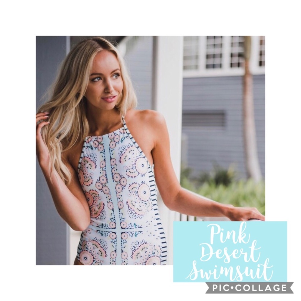 Pink Desert One-Piece Swimsuit